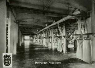Bienertsche Hofmühle. Mühlengebäude, Rohrboden mit Absackerei : Dresden-Plauen, Altplauen 19/21. Bienertsche Hofmühle. Mühlengebäude, Rohrboden mit Absackerei