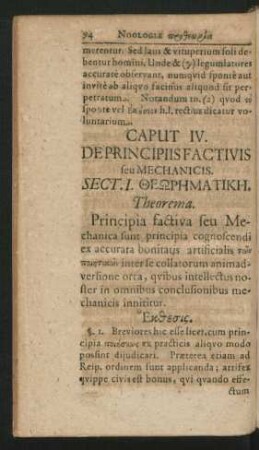 Caput IV. De Principiis Factivis seu Mechanicis.