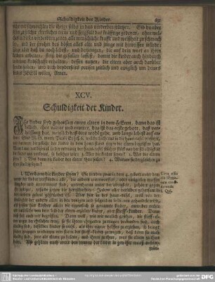 XCV. Schuldigkeit der Kinder
