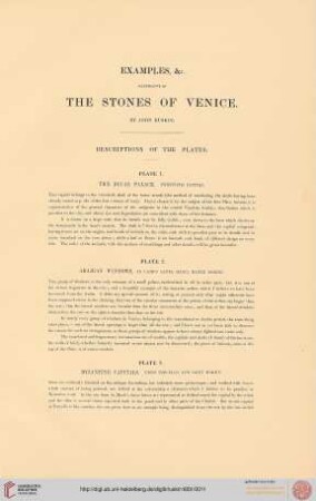 Descriptions of the plates