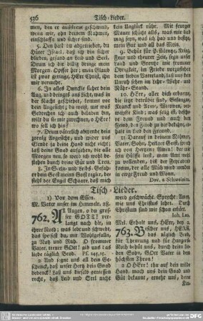 Nr. 762 ff. Tisch-Lieder