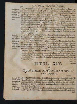 Titul. XLV. A Qvo Jvdice Ad Cameram Appellari Possit.