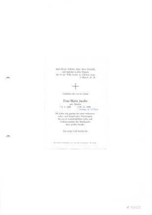 Jacobs, Maria geb. Schmitz
