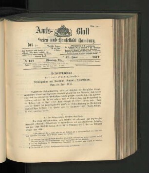 No. 157, 25. Juni 1917