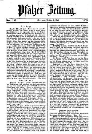 Pfälzer Zeitung. 1859, [2] = Juli - Dez