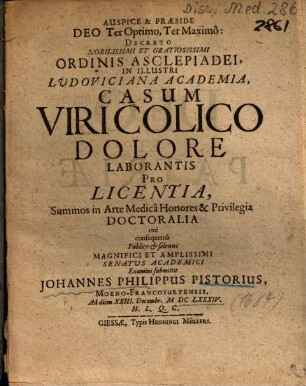Casum Viri Colico Dolore Laborantis