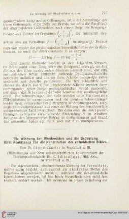 20: Die Wirkung der Abschwächer und die Bedeutung ihrer Reaktionen für die Konstitution des entwickelten Bildes