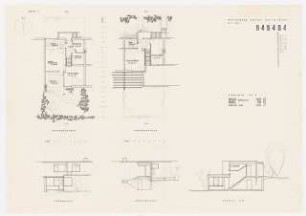 Siedlung Kassel-Wolfsanger: (Blatt 3), Eigenheim Typ A: Grundrisse, Ansichten, Schnitt 1:100