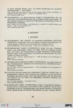 I. Geschirr (Nr. 455-472)