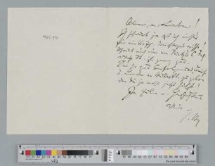 Brief an Julius Stockhausen