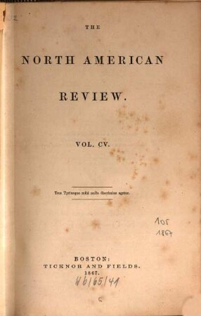 The North American review. 105. 1867