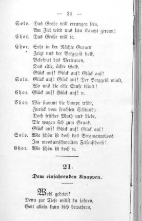 21. Wohl gebetet!