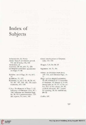 Index of Subjects