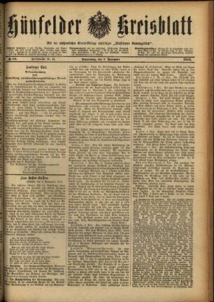 Ausgabe vom Donnerstag, den 09. November 1916.