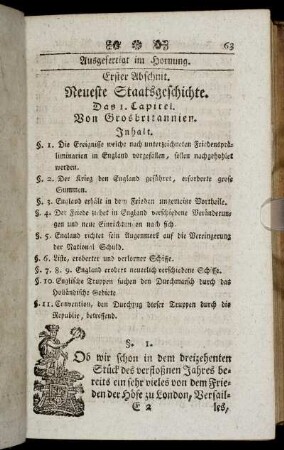 Erster Abschnitt. Neueste Staatsgeschichte.