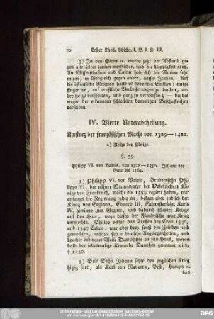 IV. Vierte Unterabtheilung. Umsturz der französischen Macht von 1329-1422.