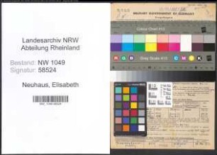 Entnazifizierung Elisabeth Neuhaus , geb. 06.04.1921 (Lehrerin)