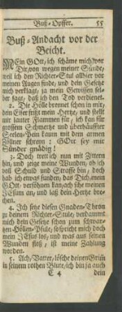 Buß-Andacht vor der Beicht