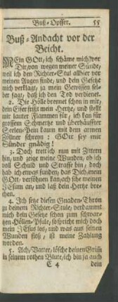 Buß-Andacht vor der Beicht