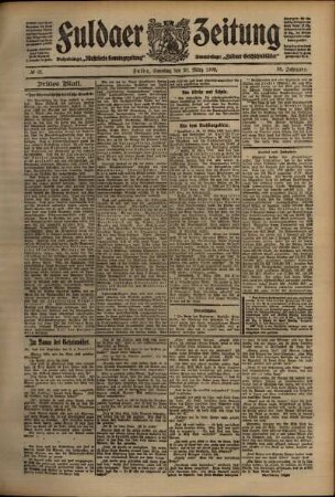 Dritte Ausgabe vom Samstag, den 20. März 1909.