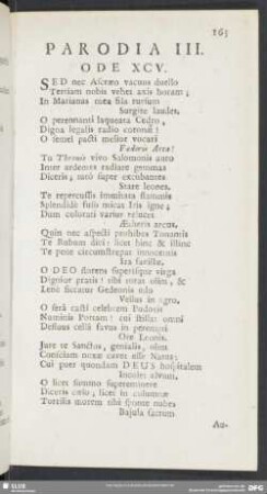 Parodia III. Ode XCV.