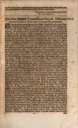 Extract aus dem Oßnabrückischen Friedens-Schluß de anno 1648