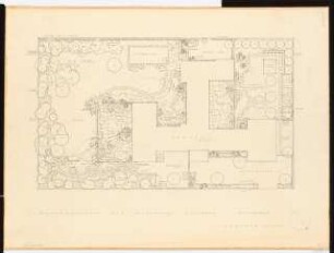 Garten Günther Vollberg, Berlin-Grunewald: Lageplan mit Gartenplan 1:100