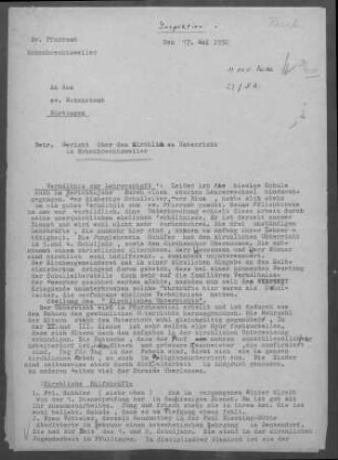 Erkenbrechtsweiler: Inspektionsbericht 1952