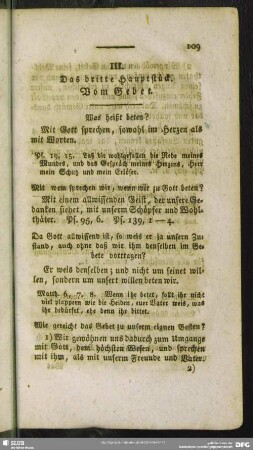 III. Das dritte Hauptstück. Vom Gebet
