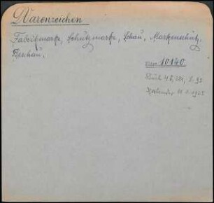 Fabrikmarke, Schutzmarke, Schau, Markenschutz, Beschau