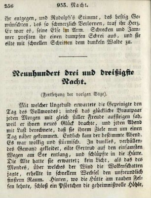 Neunhundert drei und dreißigste Nacht
