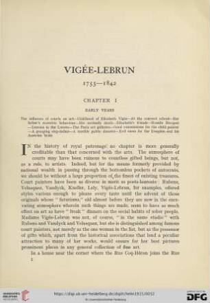 Chapter I: Early Years