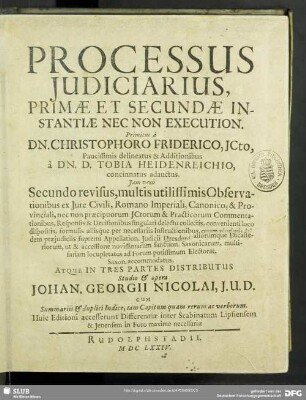 1: Continens Processum Primae Instantiae