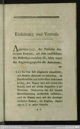 Einleitung und Vorrede