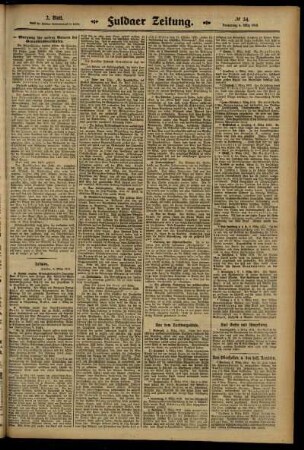 Zweite Ausgabe vom Donnerstag, den 06. März 1913.