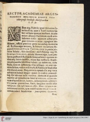Rector acadeniae argentinesnsis melchior ivivs VVI-tebergensis Adolescentibus