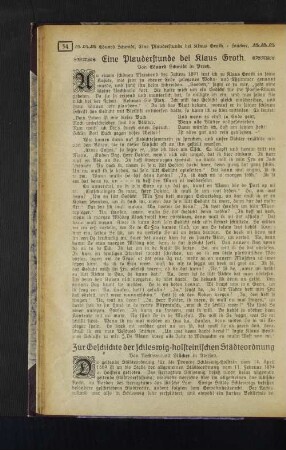 Zur Geschichte der schleswig-holsteinischen Städteordnung