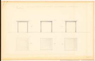 Reichsluftfahrtministerium, Berlin: Gesellschaftsräume, Tische: Ansichten, Grundrisse 1:10