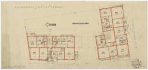 Wohnhausbebauung Weißenburger Straße Ecke Jägerstraße für Schüttel, Berlin-Spandau: Grundriss Obergeschoss 1:100