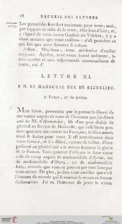 (Lettre XI - XX)