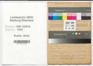 Entnazifizierung Anna Kuehn , geb. 26.03.1907 (Assessorin)