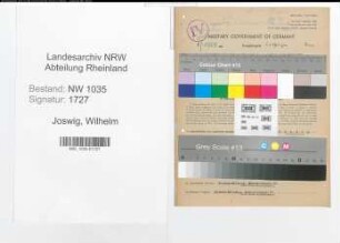 Entnazifizierung Wilhelm Joswig , geb. 13.06.1908 (Kaufmaennischer Angestellter)