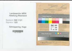 Entnazifizierung Hugo Schnippering , geb. 26.08.1889 (Betriebsfuehrer)