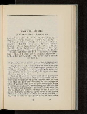 Zwölftes Kapitel 29. Dezember 1876-12. November 1878.