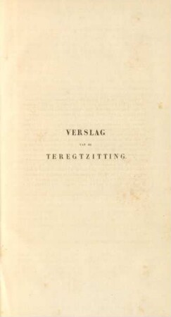 Verslag van de tergetzitting