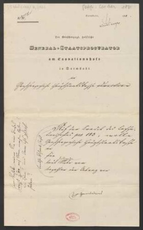 Brief an B. Schott's Söhne : 1831