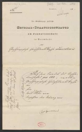 Brief an B. Schott's Söhne : 1831