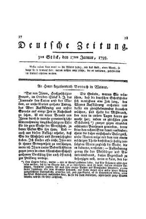 An Herrn Legationsrath Bertuch in Weimar