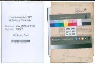Entnazifizierung Carl Wittland , geb. 00.00.0000 ()