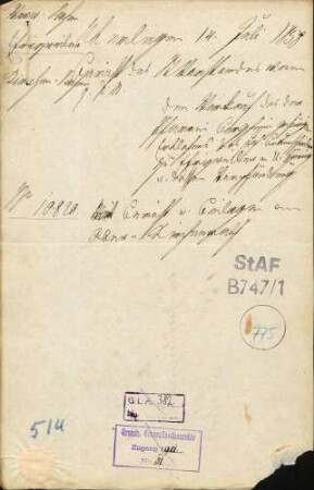 Verkauf des Erblehens der Pfarrei Bergheim, Inhaber Johann Braunschweiler, in Efrizweiler an Ulrich Häring